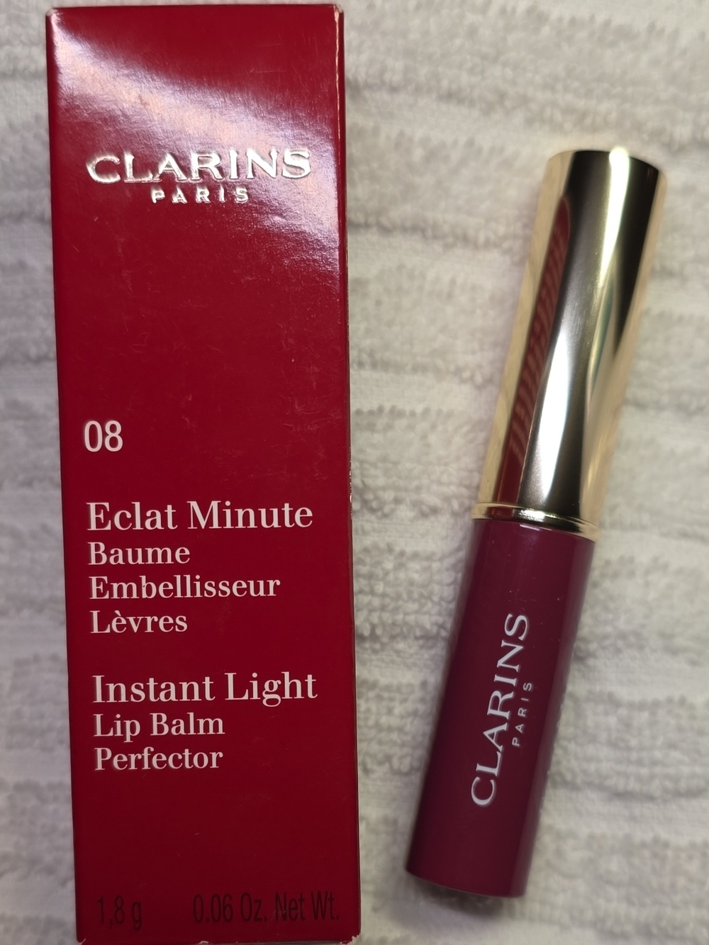 Clarins Instant Light Lip Balm Perfector - Deep Berry Pink